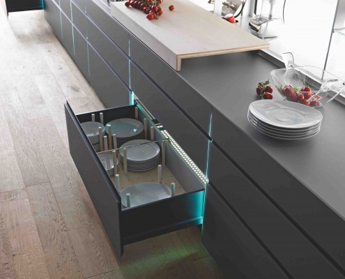 full extension jumbo high end kitchen drawer